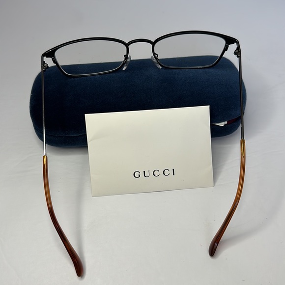Gucci GG0579OK 002 Eyeglasses Men's Brown/Gold Full Rim Optical Frame 53mm - Picture 8 of 12